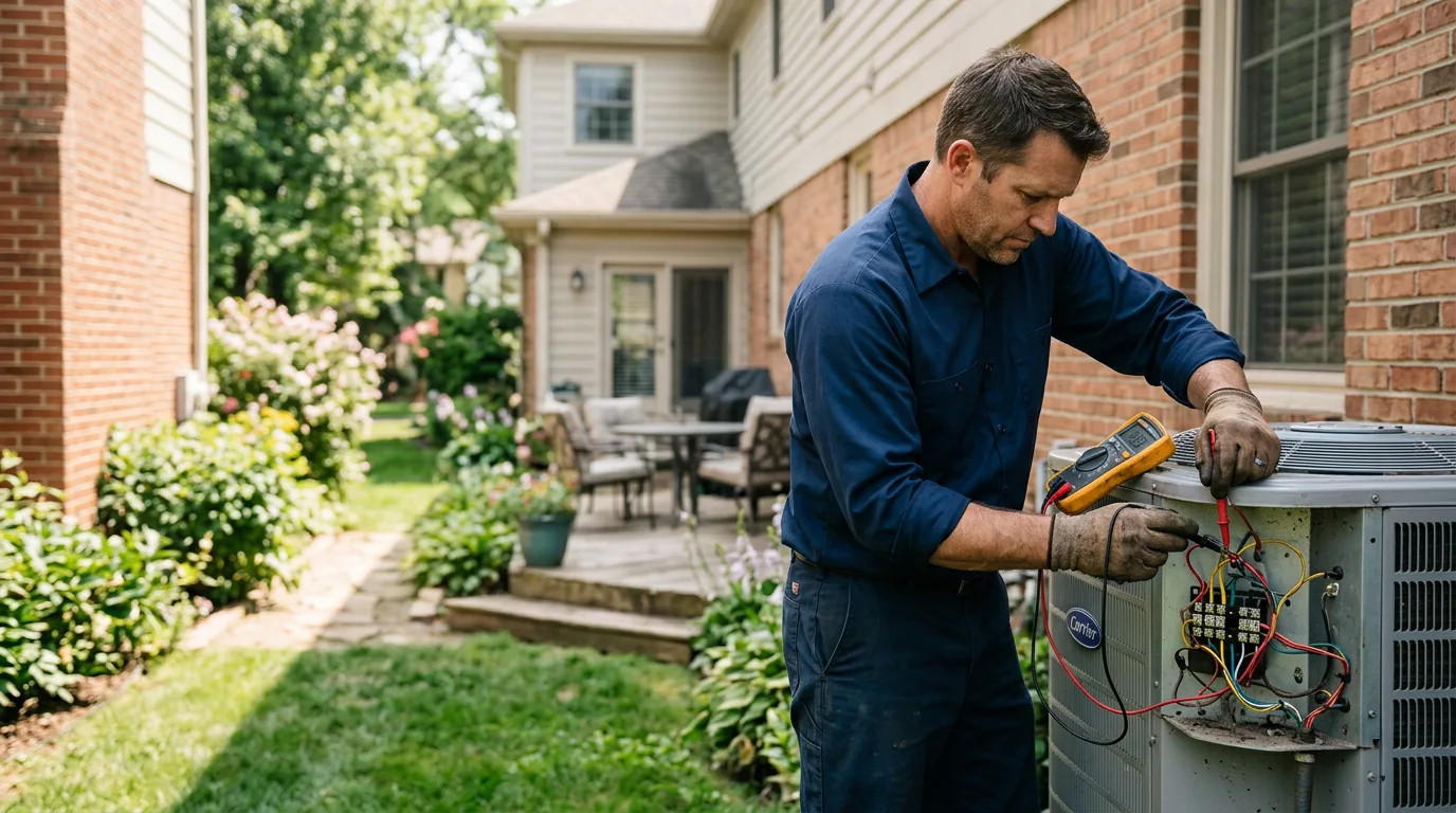 HVAC technician working near Oberlin, KS
